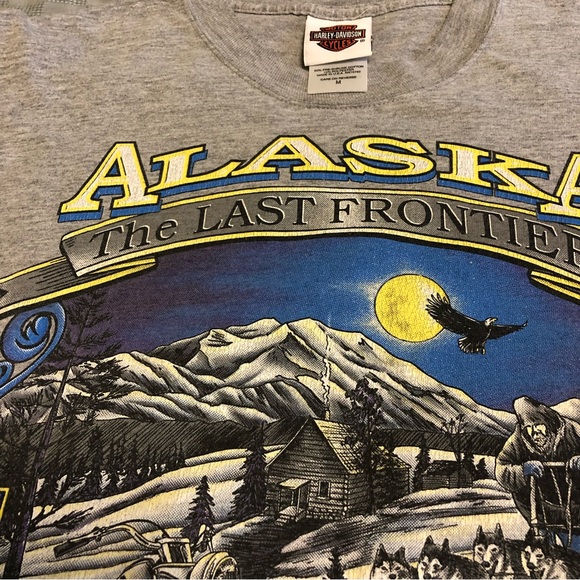 Harley Davidson gray top t shirt Anchorage Alaska size medium - Picture 3 of 5